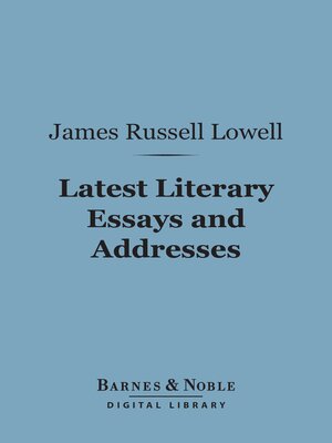 cover image of Latest Literary Essays and Addresses